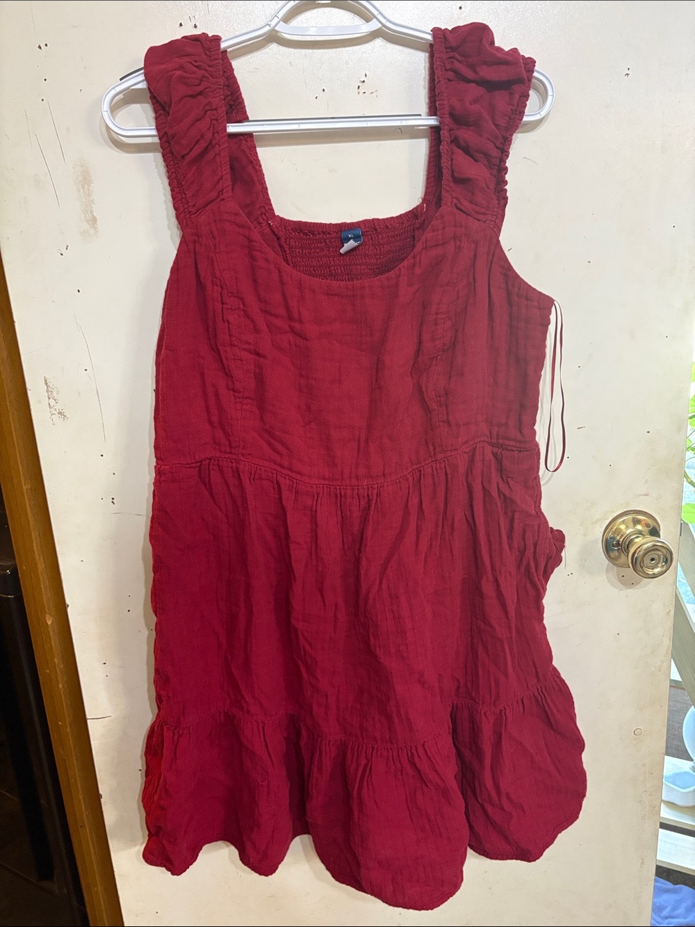 Old Navy Girls Red Ruffle Strap Tiered Sundress